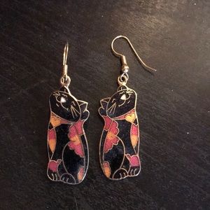 Happy cat earrings!